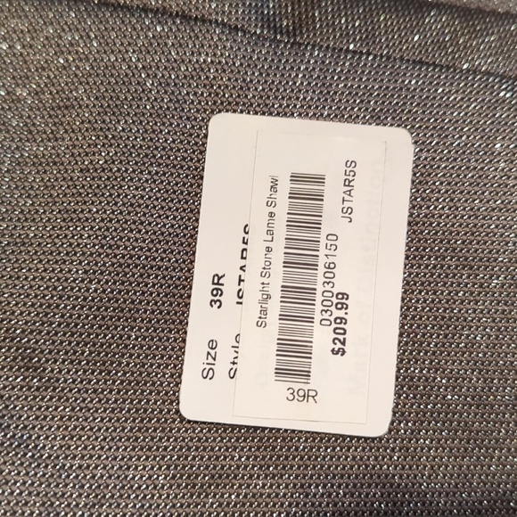 MOD Mark of Distinction modern "Starlight" silver tuxedo Prom jacket NWT Sz 39R - Picture 5 of 14